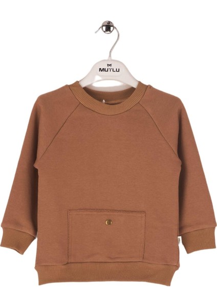 Cep Detaylı Erkek Bebek Sweatshirt