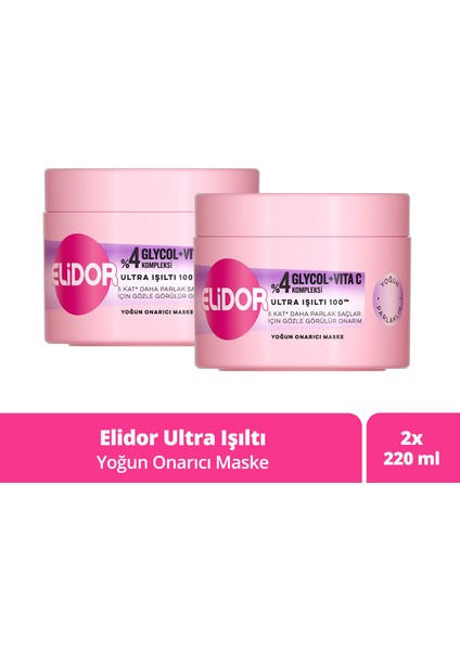 Yoğun Onarıcı Maske Ultra Işıltı Yoğun Parlaklık 220 ml X2