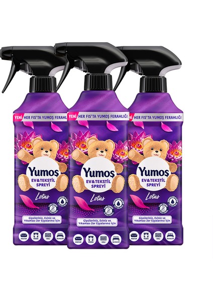 Ev Ve Tekstil Spreyi Lotus Yıkanması Zor Eşyalar Için 450 ml x3