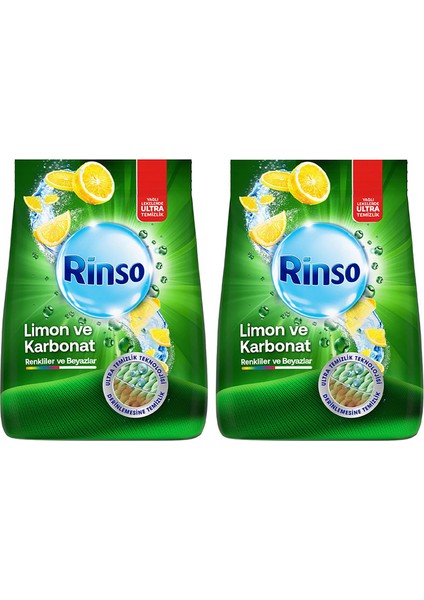Toz Çamaşır Deterjanı Renkliler ve Beyazlar Için Limon ve Karbonat 6 kg X2 fiyatları