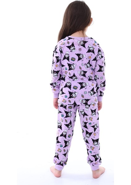 Kuromi Baskılı Pamuk Uzun Kollu Kız Çocuk Pijama Takımı (3,4,5,6,7,8 Yaş) fiyatları