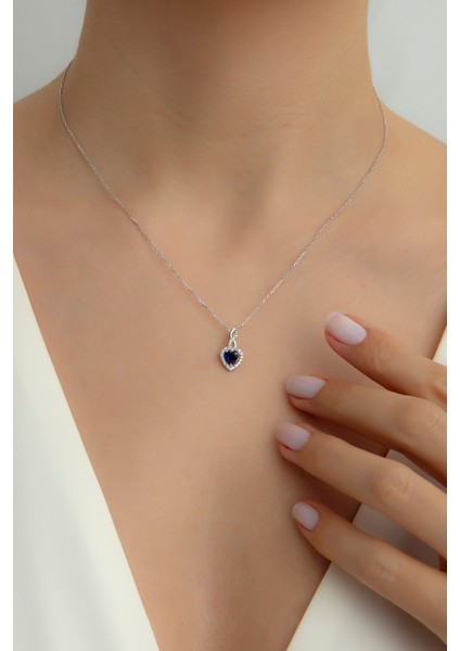 Pırlanta Modeli Kalp Kolye 925 Ayar Gümüş fiyatları