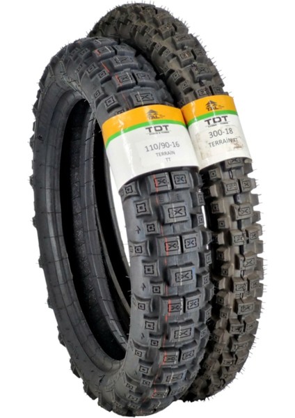 Honda CMX 250, Falcon Comfort 150, Arora Jaguar 200 110/9-16 ve 300-18 TT (Tubetype) Lastik Seti