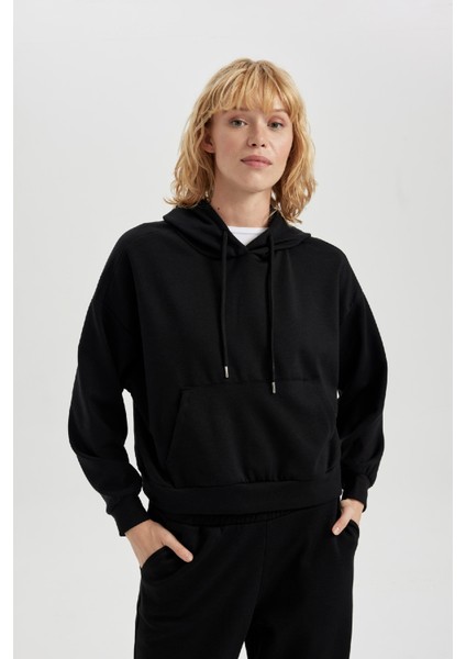 Fit Kapüşonlu Skuba Dalgıç Sporcu Sweatshirt B0962AX23WN