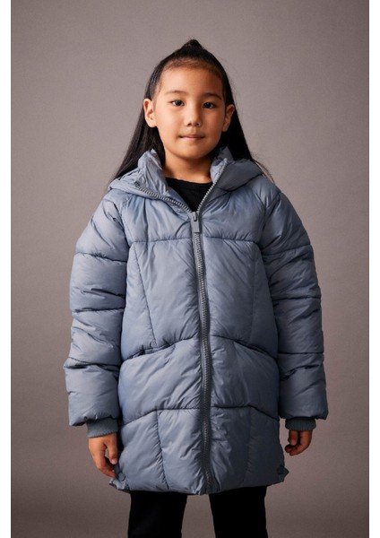 Kız Çocuk Su İtici Kapüşonlu Kaban A0900A823AU