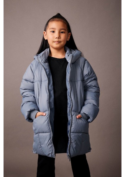 Kız Çocuk Su İtici Kapüşonlu Kaban A0900A823AU modelleri