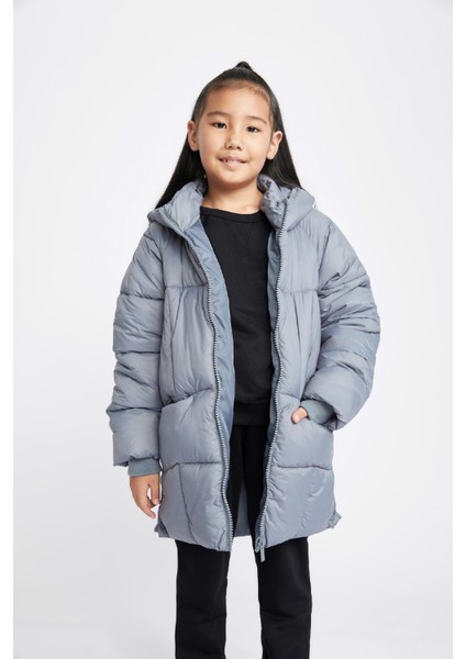 Kız Çocuk Su İtici Kapüşonlu Kaban A0900A823AU