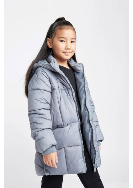 Kız Çocuk Su İtici Kapüşonlu Kaban A0900A823AU