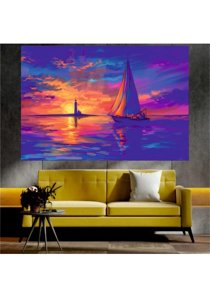 Deniz Manzaralı Sanatsal Dekoratif Duvar Tablosu