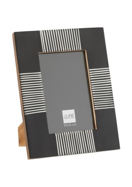 Çizgi Desenli Siyah Beyaz Çerçeve