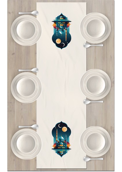 Ramazan Serisi 140 x 40 cm Dijital Baskılı Runner (Ramadan)