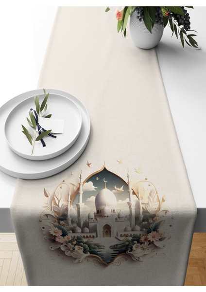 Ramazan Serisi 140 x 40 cm Dijital Baskılı Runner (Ramadan)