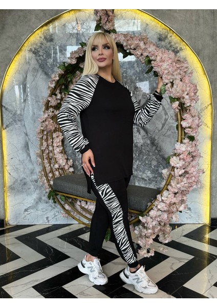 Kadın Büyük Beden Reglan Kol Lastik Paça Esnek Viskon Eşofman Takımı fiyatları