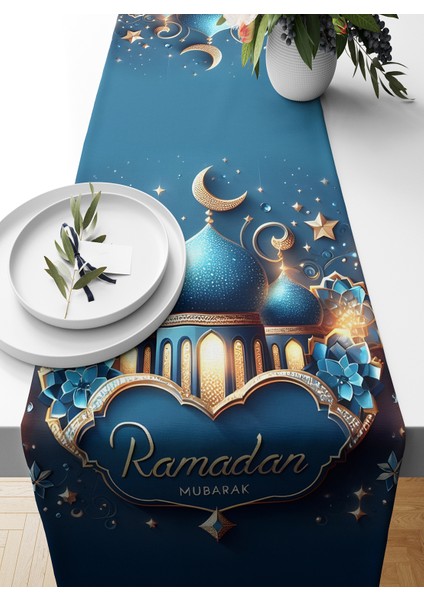 Ramazan Serisi 140 x 40 cm Dijital Baskılı Runner (Ramadan)