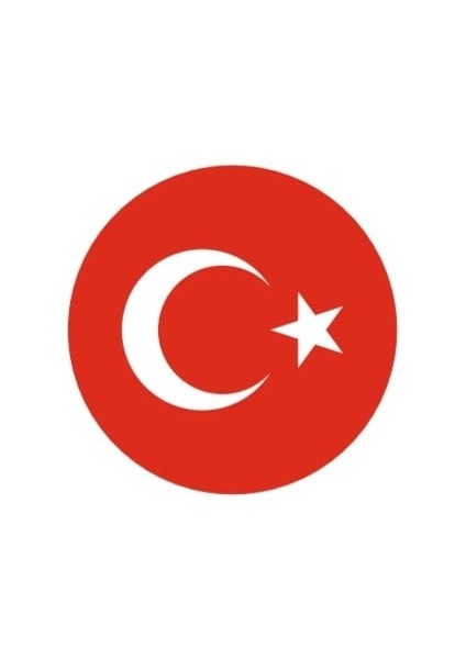 Reklam Türk Bayrağı Oval Sticker