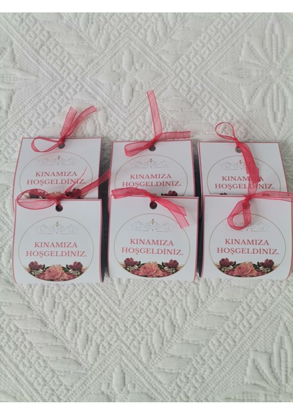 Özel Tasarım Hazır Paketlenmiş Kınamıza Hoşgeldiniz Yazılı Dağıtmalık Kına fırsatları