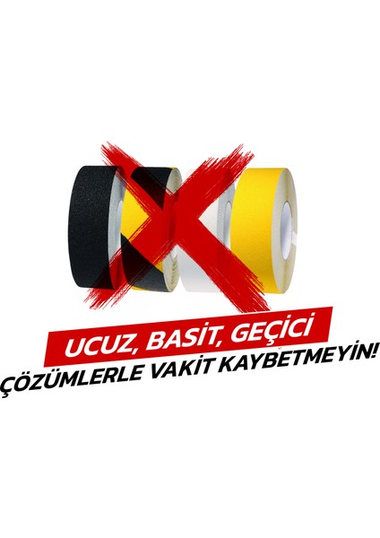 Gold Pro Anti-Slip Merdiven Kaymaz Bant - Vidalı Kaymaz Bant - Slikonlu Kaymaz Bant fırsatları