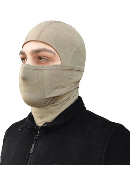 Kum Rengi Termal Rüzgar Geçirmez Balaklava Kar Maskesi