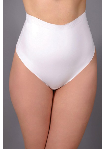 Lazer Kesim Yüksek Bel String | Ekru 9206