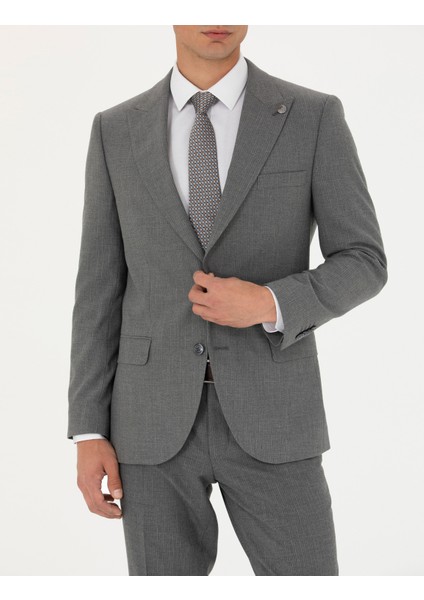 Erkek Gri Ekstra Slim Fit Takım Elbise 50273545-VR024