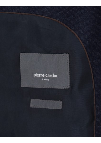 Erkek Lacivert Slim Fit Yün Takım Elbise 50291967-VR033