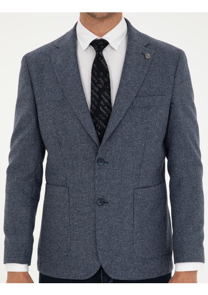 Erkek Lacivert Slim Fit Ceket 50291937-VR033