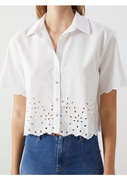 Lcw Vision Ajurlu Poplin Kadın Gömlek modelleri