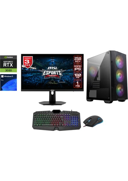 GO1079DE Intel Core I5 12400F 32GB 2tb SSD RTX3050 6gb Windows 11 Pro 23.8" Masaüstü Bilgisayar