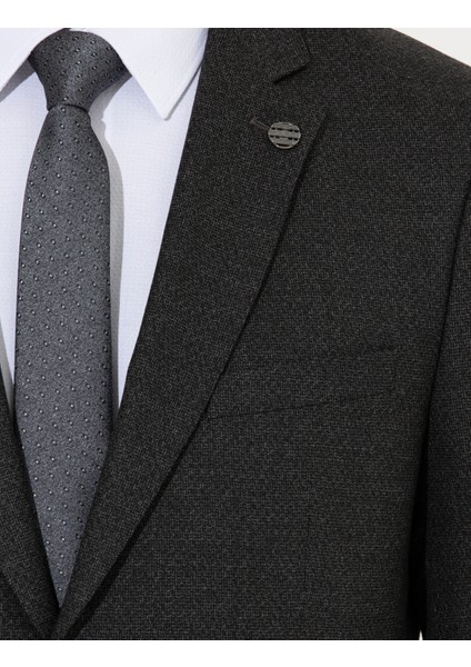 Erkek Antrasit Slim Fit Takım Elbise 50257718-VR006