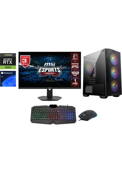 DF42DE Intel Core I7 13700F 16GB Ddr5 1tb SSD RTX3050 6gb Windows 11 Pro 27" Masaüstü Bilgisayar