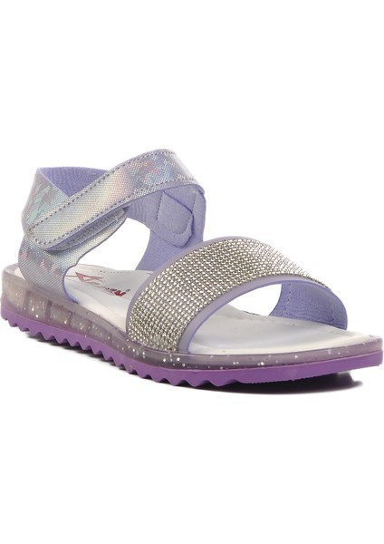Lila Simli Ortopedik Kız Çocuk Sandalet 24-408 P