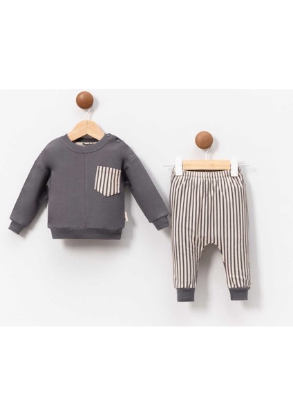 Çizgili Erkek Bebek Ikili Takım