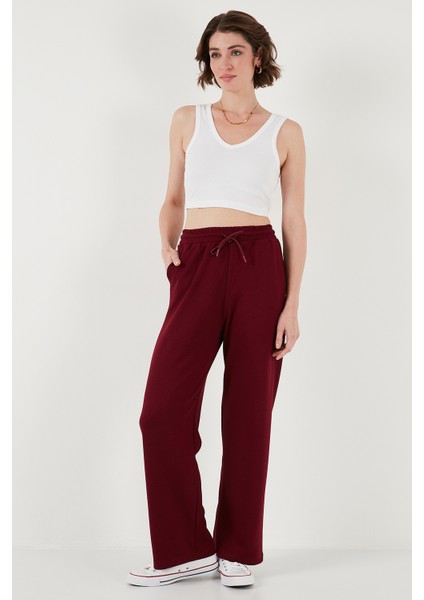 Streç Bol Paça Regular Fit Oysho Kumaş Eşofman Altı Bayan Eşofman Altı 5865881