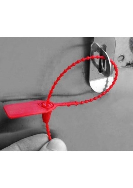 Plastik Güvenlik Mühürü Boncuk Mühür Yangın Söndürme Güvenlik Etiketi Kırmızı 100 Adet fırsatları