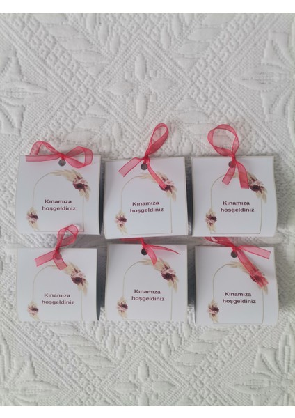 Özel Tasarım Hazır Paketlenmiş Kınamıza Hoşgeldiniz Yazılı Dağıtmalık Kına modelleri