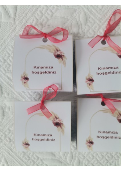 Özel Tasarım Hazır Paketlenmiş Kınamıza Hoşgeldiniz Yazılı Dağıtmalık Kına indirimleri