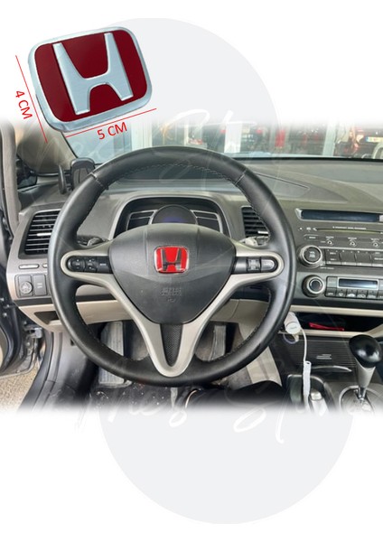 Honda Direksiyon Logosu 5X4CM Civic Vtec2 Dc2 Fd6 Fb7 Fc5 Uyumlu Logo Arma Sticker