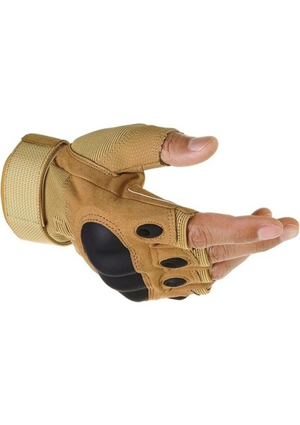 Askeri Tactical Kesik Destekli Pilot Eldiven Kum