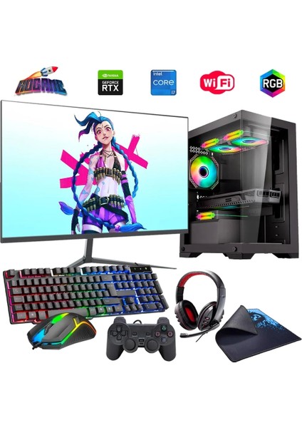 I7 13700F 16GB Ddr4 480SSD 8gb RTX3050 24" Monitörlü (Gaming Set)