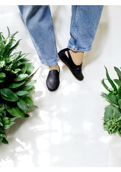 Kadın Lazer Kesim Kare Baskılı Kaydırmaz Taban Ev ve Dışarı Babet fiyatları