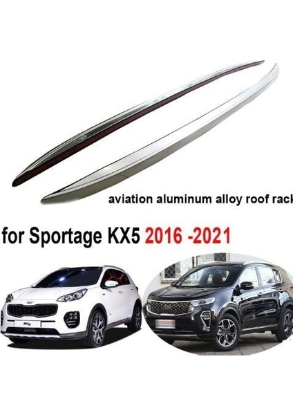 Kia Sportage Uyumlu Tavan Çıtası 2015-2021 Arası Silver Gümüş Gri