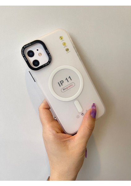 iPhone 15 Pro Uyumlu Kamera Çıkıntılı Mat Buzlu Tin Magsafe Silikon Kılıf
