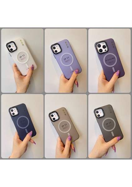 iPhone 15 Pro Uyumlu Kamera Çıkıntılı Mat Buzlu Tin Magsafe Silikon Kılıf modelleri