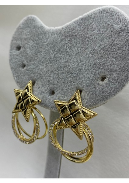 Gold Renk Yıldız Model Küpe fiyatları