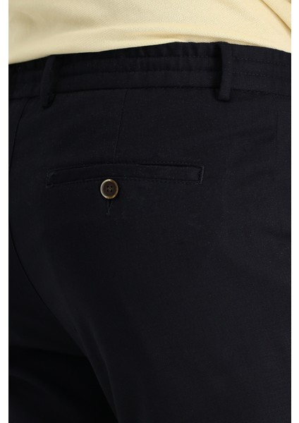 Regular Fit Beli Lastikli İpli Likralı Pantolon