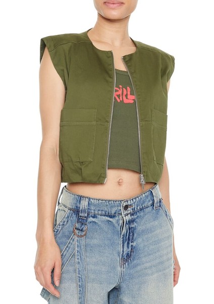 Saten Crop Yelek