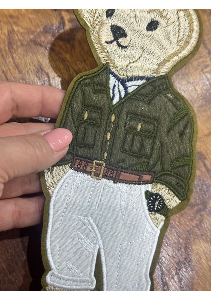 24X9 cm Nakış Punch Işleme Ayı Arma Dikiş Aplike fiyatları