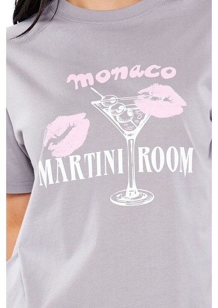 Martini Room Baskılı Tişört