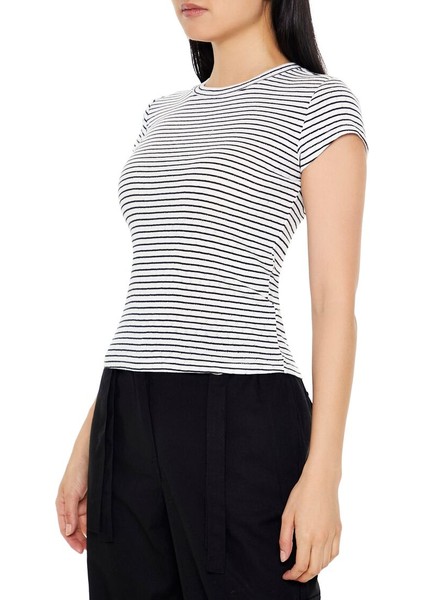 Çizgili Baby Tee Tişört