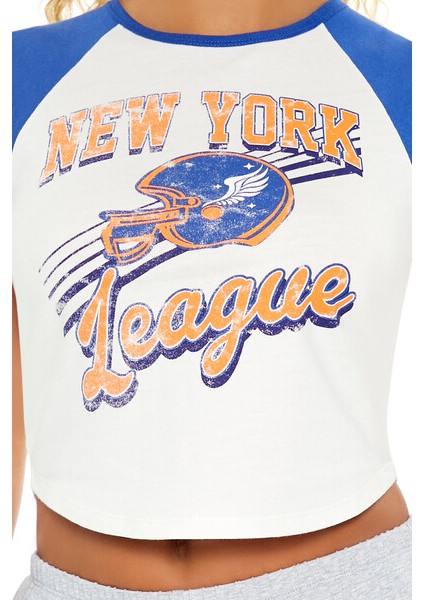 New York League Baskılı Tişört
